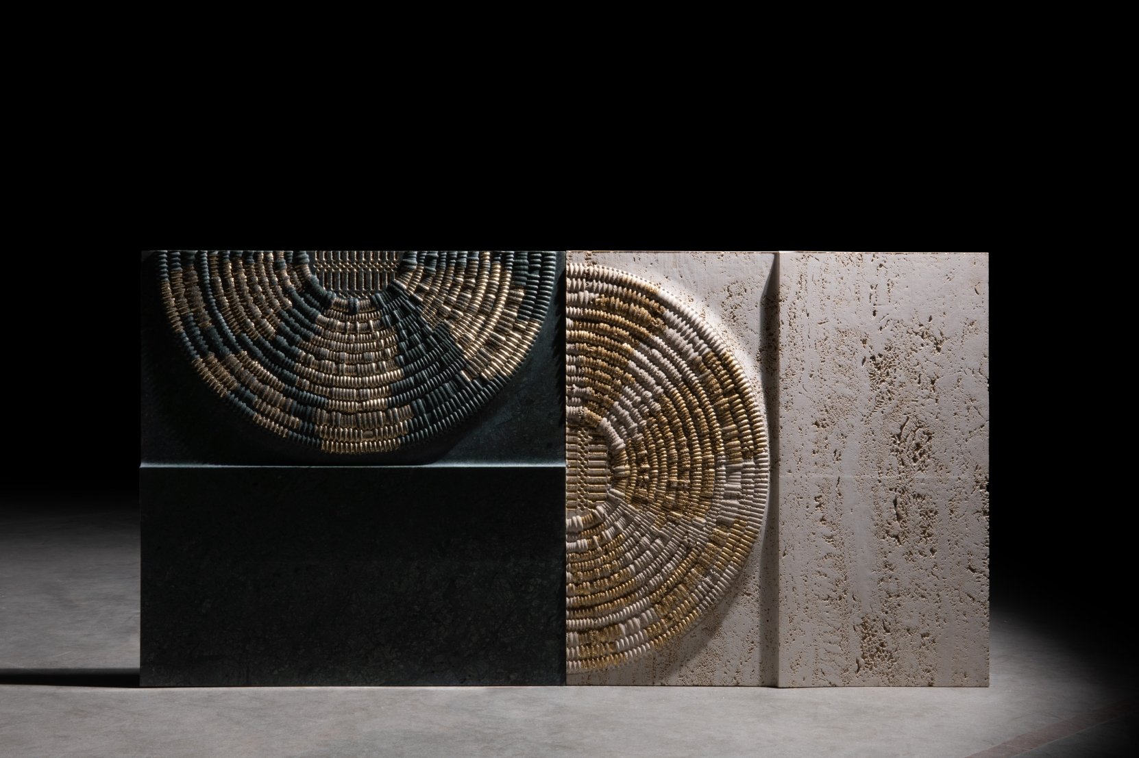 Borrowed Earth Collaborative Natural Stone Aurum Weave Tile